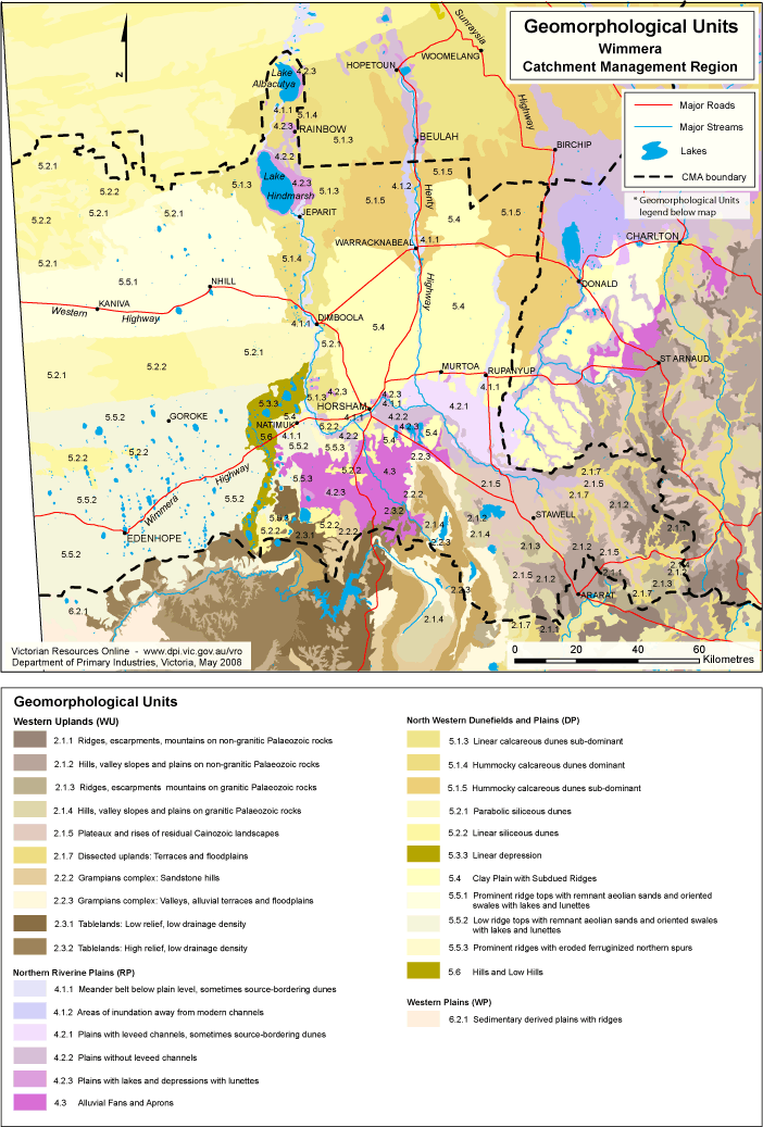 Map:  Wimmera Geomorphology