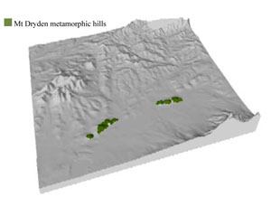 WLRA Landform Mount Dryden metamorphic hills