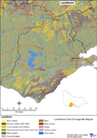 thumb nail map of the landforms in the corangamite cma
