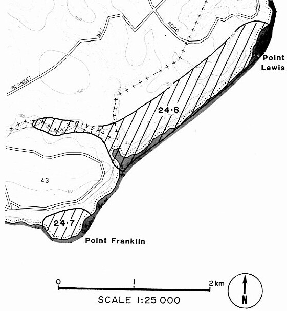 Sites of Geological and Geomorphological Significance in the Shire of Otway-Figure 95:sites 24.7 and 24.8