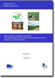 Cover: Soil Hydraulics Main Report, July 2004