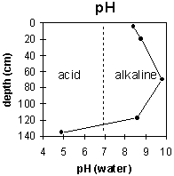 Graph: Site MP22 pH levels