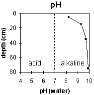 Graph: Site MP25 pH levels