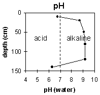 Graph: Site ORZC10 pH levels