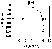 Graph: Site ORZC13 pH levels