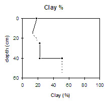 Graph: Clay% in Site NE34