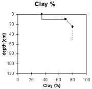Graph: Clay% in Site NE37b