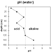 Graph: ph levels in Site NE38