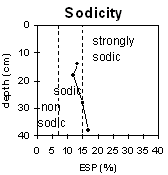 Graph: Soil Site LP112 Sodicity levels