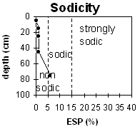 Graph: Sodicity levels in Site LP44