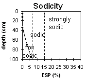 Graph: Site LP62 Sodicity levels