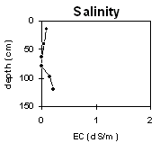 Graph: Soil Site LP64 Salinity levels