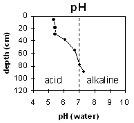 Graph: pH levels in Site LP80