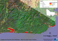 Coastal Acid Sulphate Soils - East Coast  map