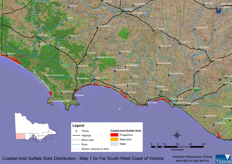 Potential Coastal Acid Sulphate Soil - Far South-West Victorian Coast