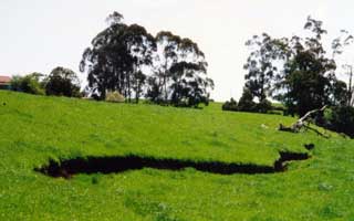 Land degradation - An example of a land slip