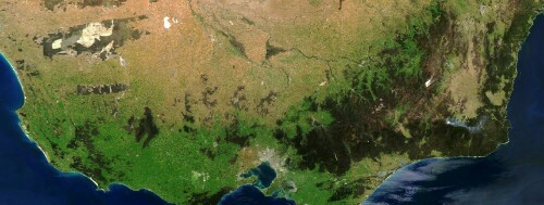MODIS Aqua satellite image of Victoria, 14 Nov 2003, Source: NASA Visible Earth Image Gallery