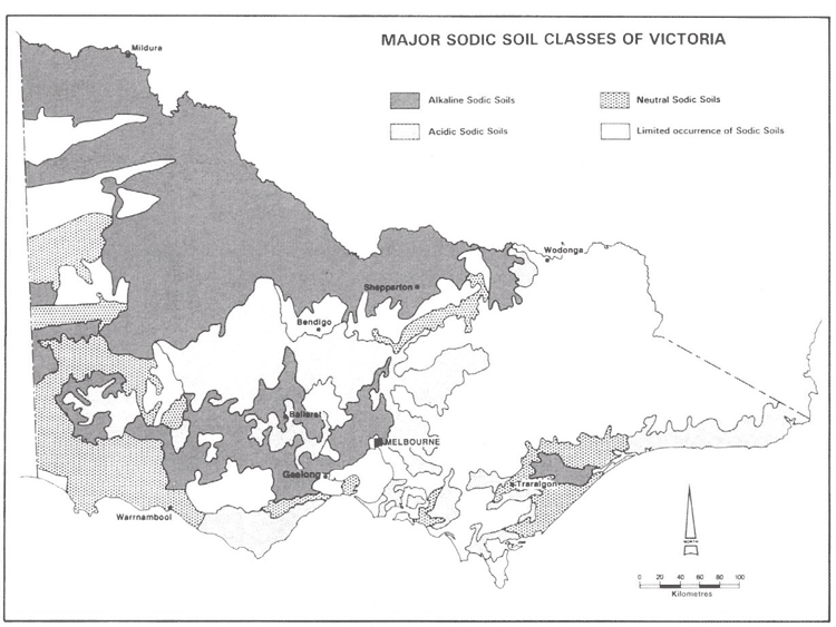 Image:  Major Sodic Soil Classes of Victoria