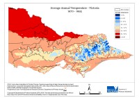 Average Annual Temperature - Victoria 1970 - 1995