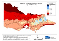 Average Annual Temperature - Victoria 2050 A1FI Prediction