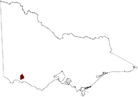 Thumbnail image showing the location of Hawkesdale Salinity Province in Victoria 
