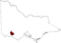 Thumbnail image showing the location of the Mortlake Caramut Salinity Province in Victoria