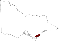 Thumbnail image showing the location of the Woodside Yarram Salinity Province in Victoria
