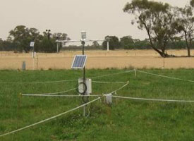 Figure 19. Weather station installed in the SDI trial in northern Victoria