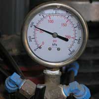 Figure 4. Liquid filled pressure gauge