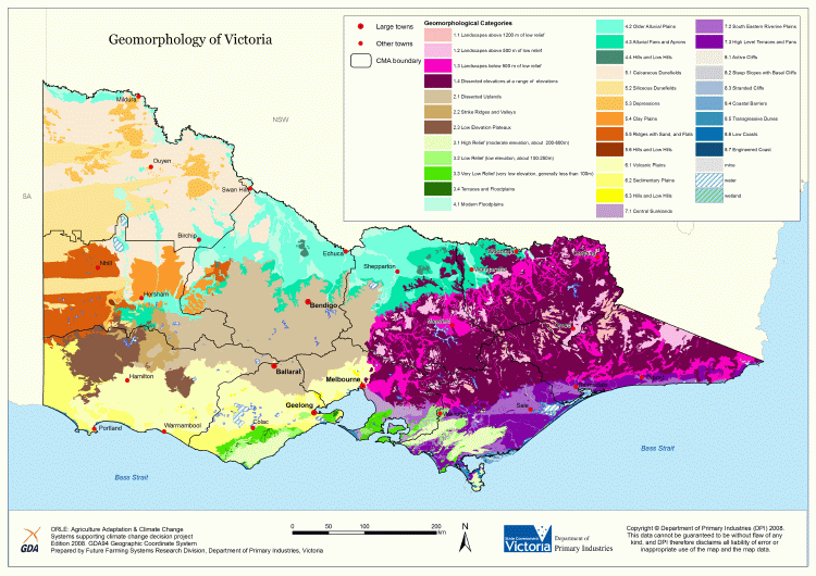 Primary Production Landscapes of Victoria - Geomorphology