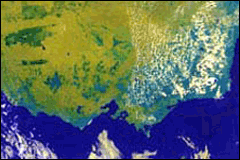 NOAA Satellite Image of Victoria showing cloudfronts