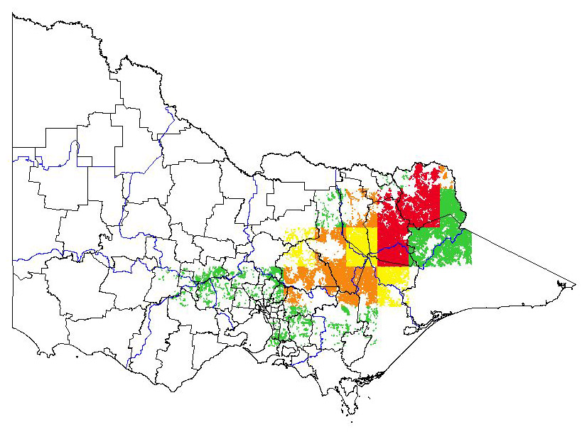 map showing the potential distribution of salvia apiana