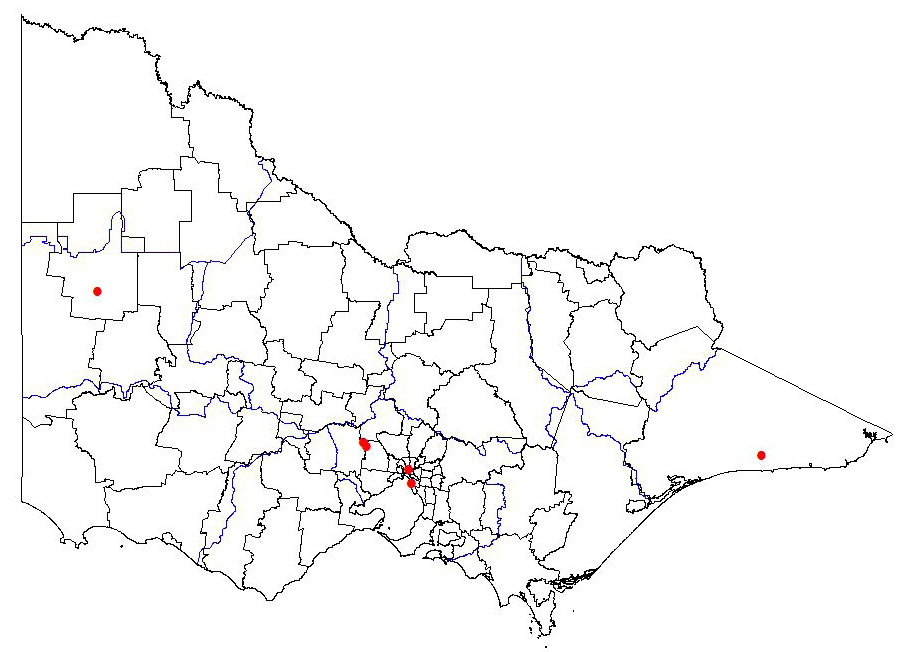 map showing the present distribution of aloe arborescens