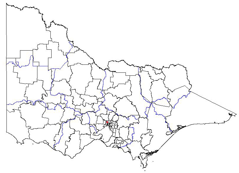 map showing the present distribution of rockspray cotoneaster