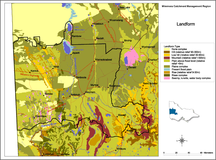 Map:  Wimmera Landform