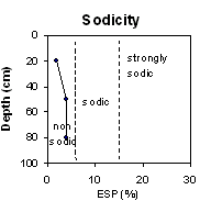 Graph: Sodicity levels in Site EG2