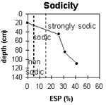 Graph: Sodicity levels in Site G34