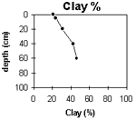 Graph: Clay% in Site G61