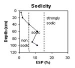 Graph: Sodicity levels in Site G61
