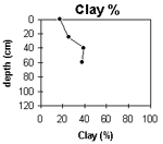Graph: Clay% in Site G62