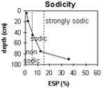 Graph: Sodicity levels in Site G64