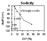 Graph: Sodicity levels in Site G66