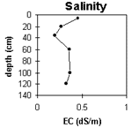 Graph: Salinity levels in Site G70