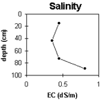 Graph: Salinity levels in Site G75