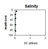 Graph: Site GP14 Salinity levels