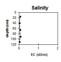 Graph: Site GP15 Salinity levels