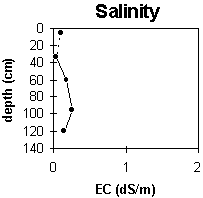 Graph: Site GP49 Salinity levels