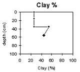 Graph: Soil Site GP51, Clay %