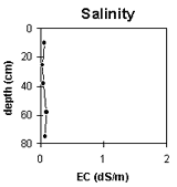 Graph: West Gippsland Soil Site SG1 Salinity levels