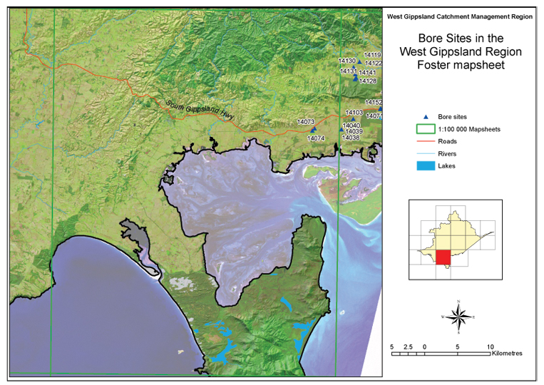 West Gippsland - Foster bore map